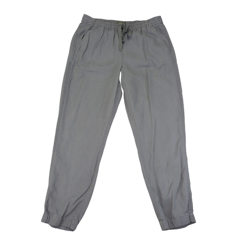 J Crew Point Sur Womens 6 Tall Seaside‎ Jogger Pants Linen Casual Gray G6321